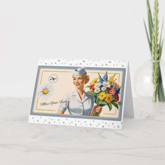 Flugbegleiter und Pilotenkarten Dankeskarte (Vorderseite)