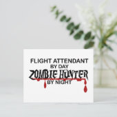 Flugbegleiter Zombie Hunter Postkarte (Stehend Vorderseite)