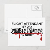 Flugbegleiter Zombie Hunter Postkarte (Vorne/Hinten)