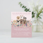 Flugblatt für Pink Cute Dog Sitting Service (Stehend Vorderseite)
