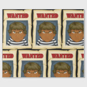 Flugblatt Gesuchter Flüchtiger Sträfling Geschenkpapier (Flach)