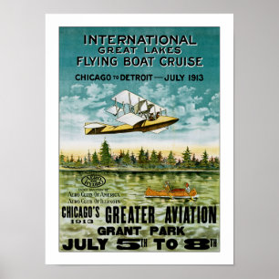 Flugboot Great Lakes Poster