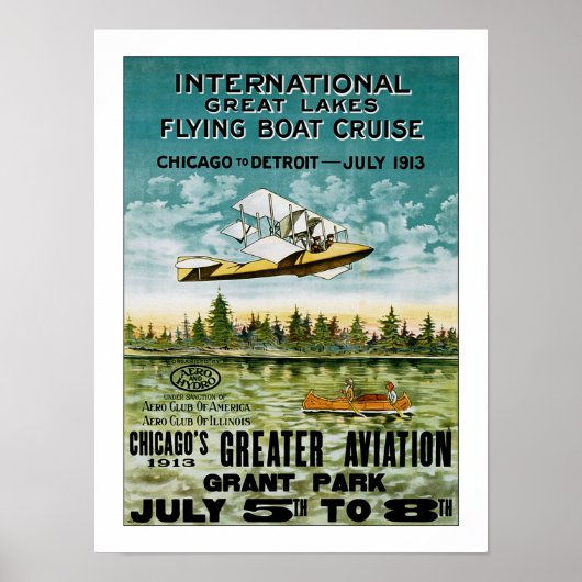 Flugboot Great Lakes Poster (Vorne)