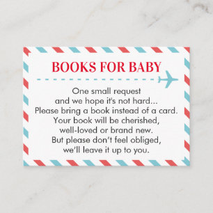Flugbuchungen für Baby Book Request Card Begleitkarte