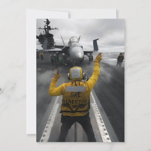 Flugdeck des Luftfahrzeugführers Einladung (Rückseite)