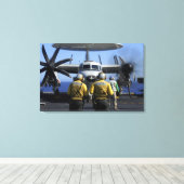 Flugdeck-Direktoren Leinwanddruck (Insitu (Holzboden))