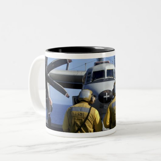 Flugdeck-Direktoren Zweifarbige Tasse (Vorderseite Links)