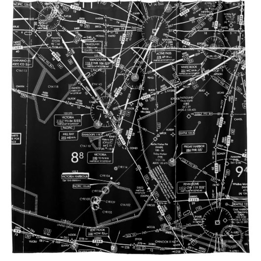 Flugdiagramm Duschvorhang (Vorderseite)
