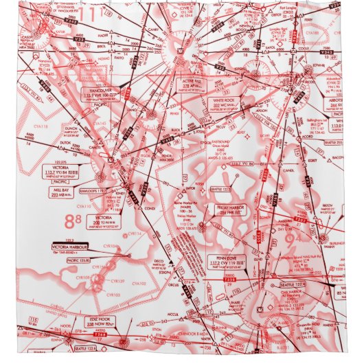 Flugdiagramm Duschvorhang (Vorderseite)