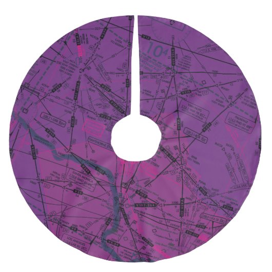 Flugdiagramm für niedrige Flughöhe Polyester Weihnachtsbaumdecke (Vorderseite)