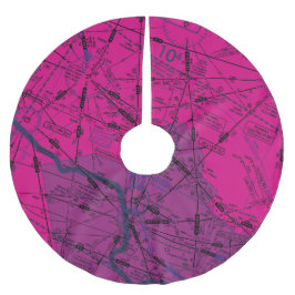 Flugdiagramm für niedrige Flughöhe Polyester Weihnachtsbaumdecke