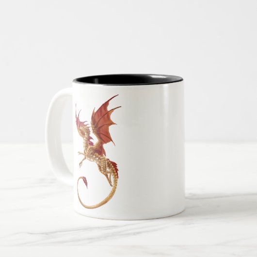 Flugdrache Zweifarbige Tasse (Vorderseite Links)