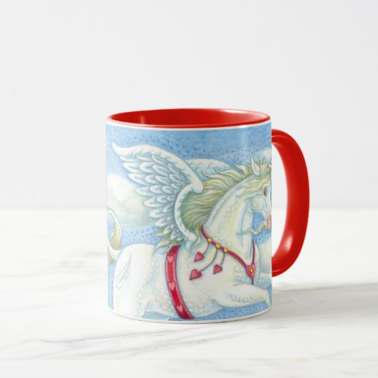 Flugdraht Einhorn PEGASUS VALENTINE TASSE Custom (VorderseiteRechts)