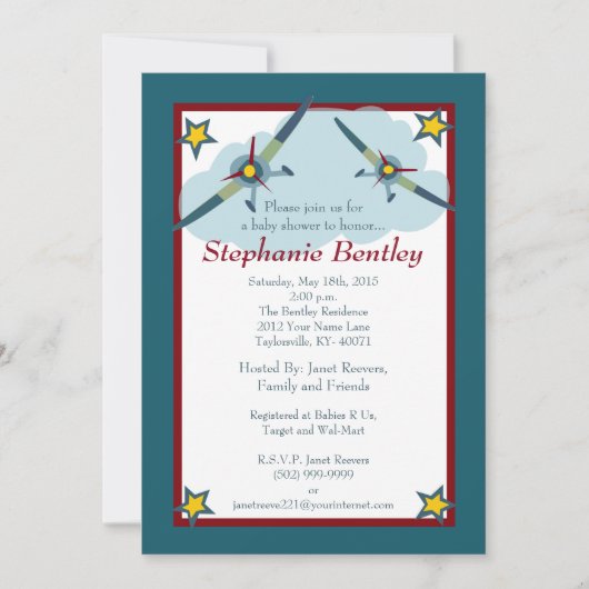 Flüge 12x18 Luftfahrt Einladung (Vorderseite)