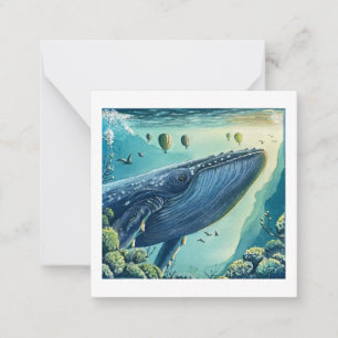 Flüge der Fantasie Postkartenstil Mitteilungskarte