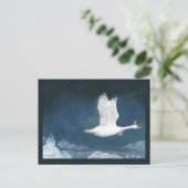 Flüge der Gänsekönigin-Illustration Postkarte (Stehend Vorderseite)