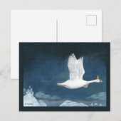 Flüge der Gänsekönigin-Illustration Postkarte (Vorne/Hinten)