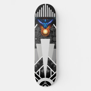 Flüge des Blitzlichts Deko Mech Flare Skateboard D
