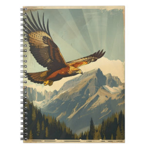 Flüge des Ruhmes: Vintager Flug des Goldenen Adler Notizblock