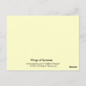 Flüge des Sommers Postkarte (Rückseite)