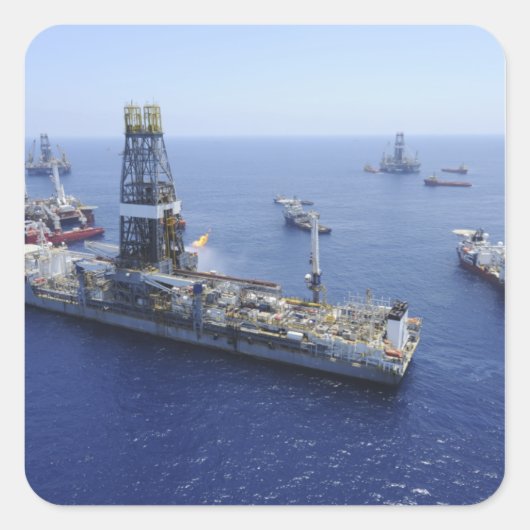 Flüge durch das Übungsschiff Quadratischer Aufkleber (Vorderseite)