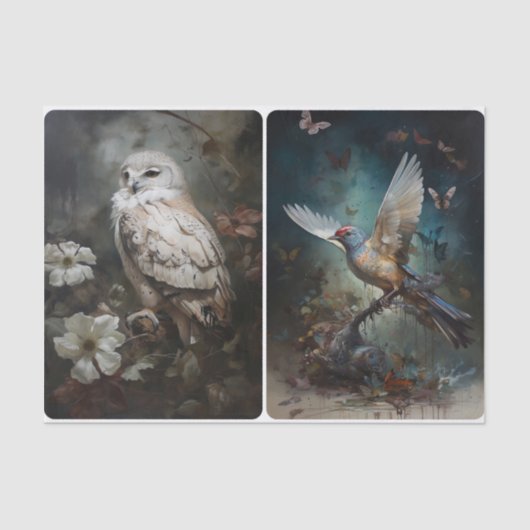 Flüge in der Abenddämmerung Seidenpapier (Vorderseite)