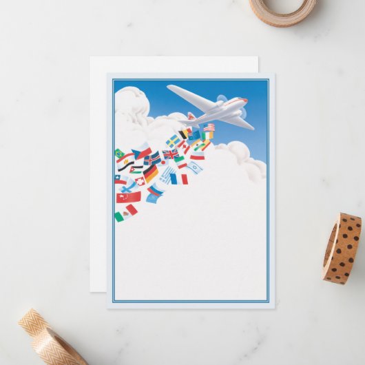 Flüge © mitteilungskarte (Vorderseite/Rückseite Beispiel)