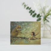 Flüge oder Schwänze Fantasy Illustration Postkarte (Stehend Vorderseite)