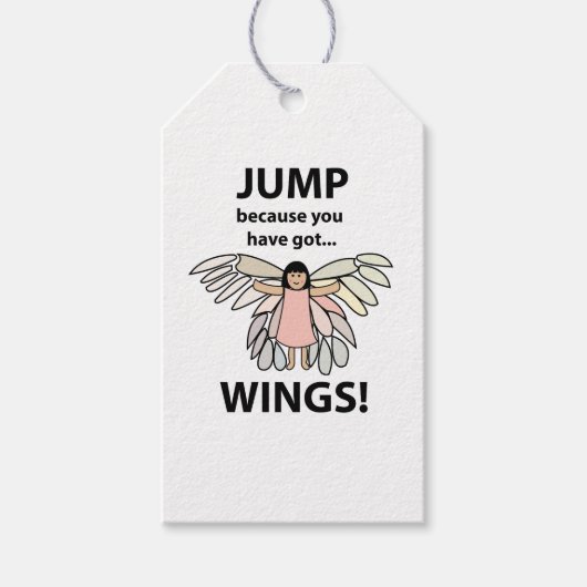 Flüge springen, weil du Got hast Geschenkanhänger (Vorderseite)