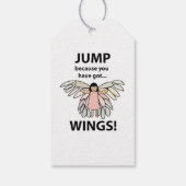 Flüge springen, weil du Got hast Geschenkanhänger (Rückseite)