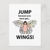 Flüge springen, weil du Got hast Postkarte (Vorderseite)