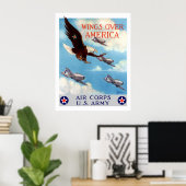 Flüge über Amerika — Luftkorps Poster (Heimbüro)