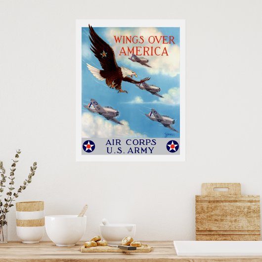 Flüge über Amerika — Luftkorps Poster (Küche)
