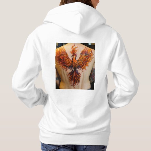 "Flüge von Flammenhoodie" Hoodie (Rückseite)