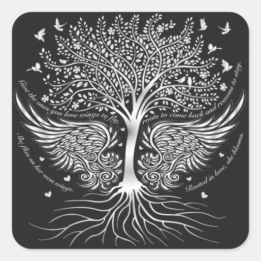 Flüge zum Set von 20 Aufklebern Quadratischer Aufkleber (Vorderseite)