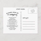 FLÜGEKIRCHE | BABY SHOWER INVITATION EINLADUNGSPOSTKARTE (Rückseite)