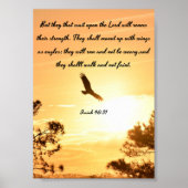 Flügel als Adler - Isaiah Poster - Bibelverse (Vorne)