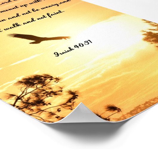 Flügel als Adler - Isaiah Poster - Bibelverse (Ecke)