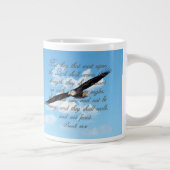 Flügel als Eagles, Jesaja-40:31 christliche Bibel Jumbo-Tasse (Rechts)