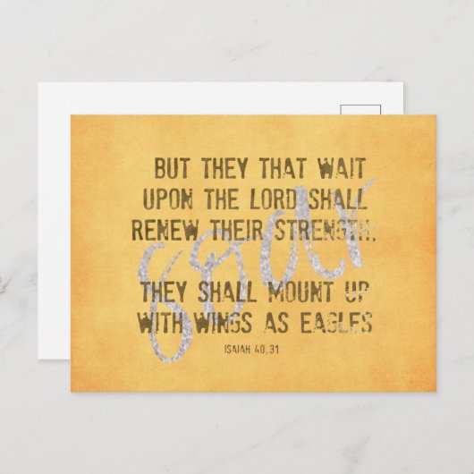 Flügel als Eagles KJV Scripture Postkarte (Vorne/Hinten)