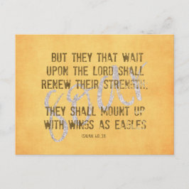 Flügel als Eagles KJV Scripture Postkarte