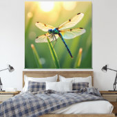 Flügel aus Licht – Die Libelle Leinwanddruck (Insitu (Schlafzimmer))