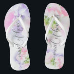 FLÜGEL CHIC WEDD PLATTERBSEN Trauzeugin Badesandalen<br><div class="desc">Trauzeugin Sandals,  um die Kollektion - Blumenchic Hochzeitssänger-Platterbsen in Rosa und Lavendel mit hübscher Kalligraphie und modernen Schriftart</div>