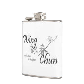 Flügel Chun Flasche (Schwarzes auf Weiß) Flachmann (Links)