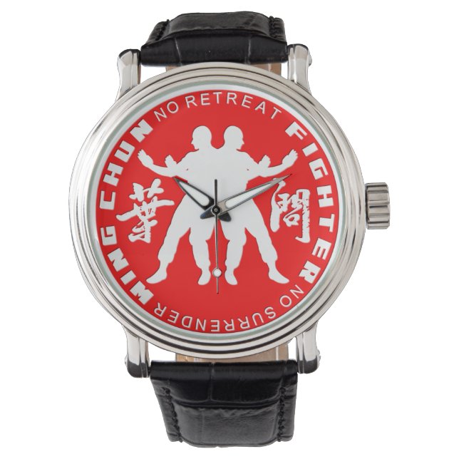 Flügel Chun Kämpfer-Uhr Armbanduhr (Vorderseite)