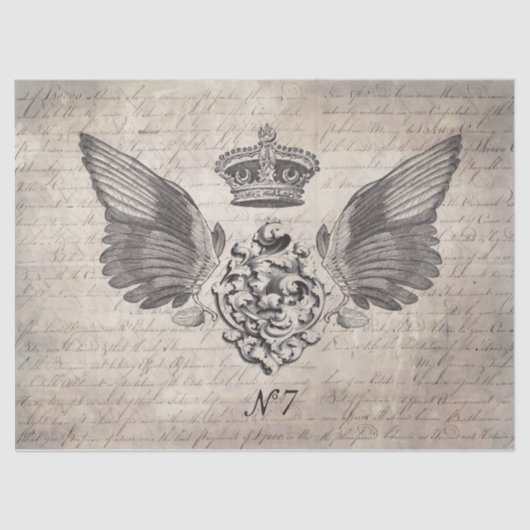 Flügel Decoupage Seidenpapier (Vorderseite)