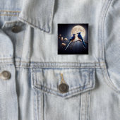 Flügel der Courage – Lebendige Blauhäher Button (Beispiel)