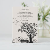 Flügel der Einsamkeit Dankeskarte (Stehend Vorderseite)