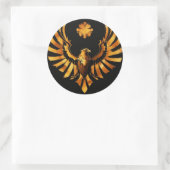 "Flügel der Elegance: Golden Eagle Classic Ro Runder Aufkleber (Tasche)