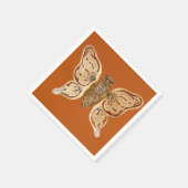 Flügel der Elegance: Schmetterling's Grace Antique Serviette (Ecke)